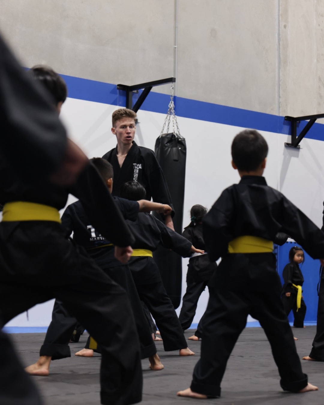 Isaac Busch teaching a martial arts class